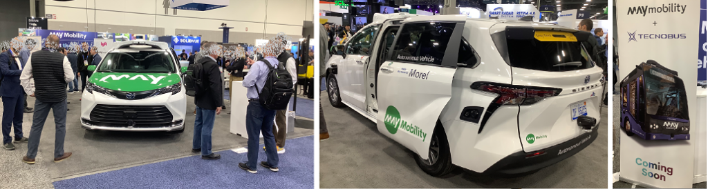 ネットワーキングを重視したMay Mobilityの出展ブース、CES2025にて