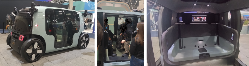 Zooxの独自車両の車内、ゆとりは少なめ・・・?